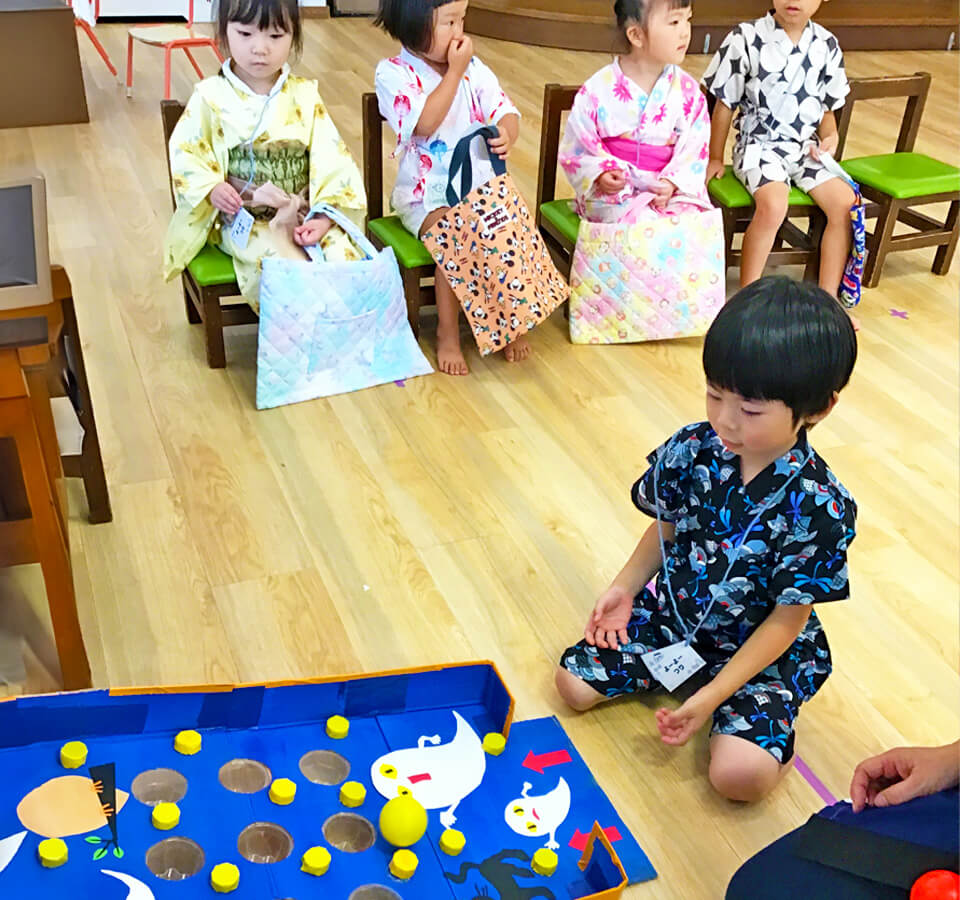 2024年8月 SuruSu祝昌こども園 夏祭りの子ども達の様子