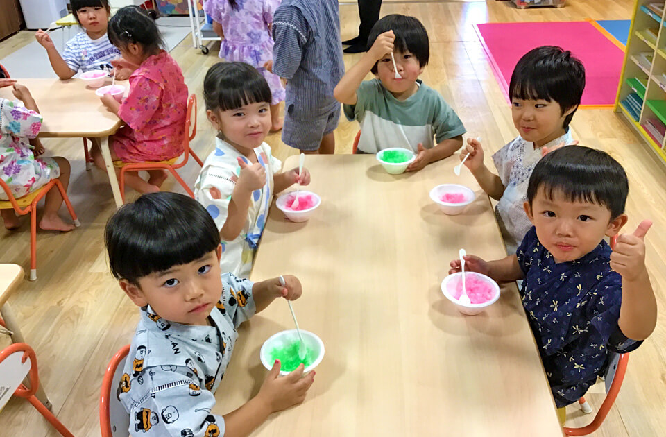 2024年8月 SuruSu祝昌こども園 夏祭りの子ども達の様子