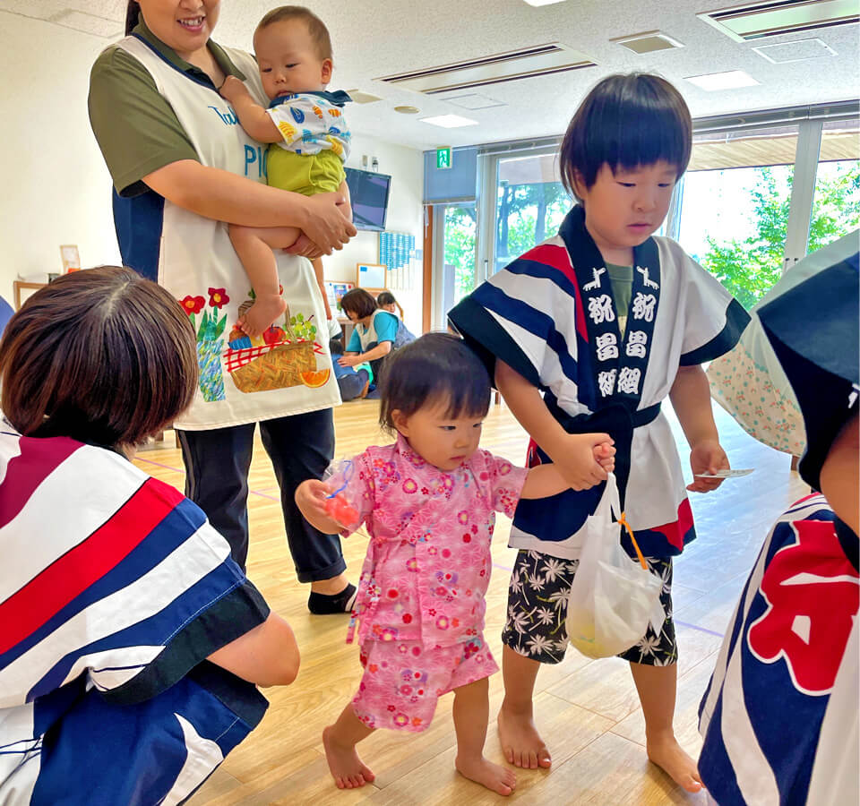 2024年8月 SuruSu祝昌こども園 夏祭りの子ども達の様子