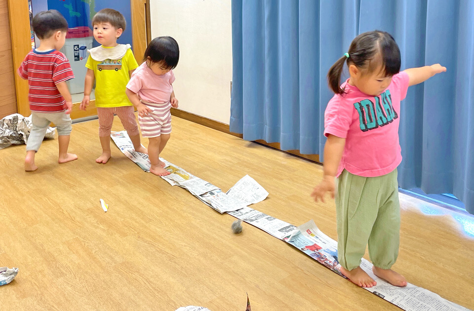 2024年9月 SuruSu祝昌こども園 室内遊びの子ども達の様子