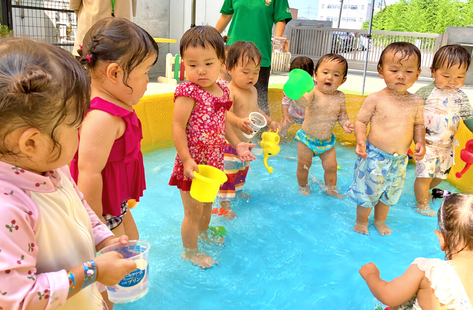 2025年7月 SuruSu祝昌こども園 プール開きの様子