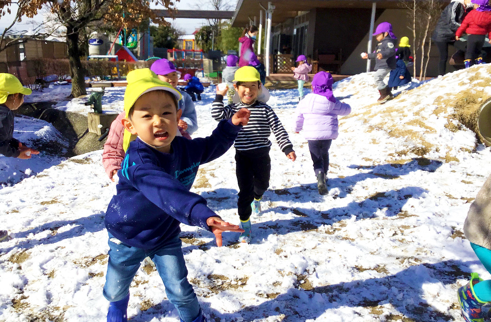 2022年2月 祝昌第二保育園 雪遊びの様子